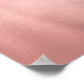 Tropfen in Rose Gold Glitzer Hübsch Rosa Tropfen Poster (Ecke)