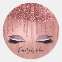 Tropfen in Rose Gold Glitzer Pink Tropfen Lashes