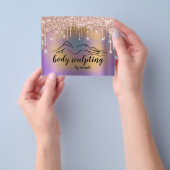 Tropfen Körpermodellierung Rose Wellness Flyer (Gruppe)