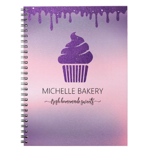 Tropfen Lila Bäckerei Rezeption Notizblock (Vorderseite)