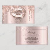 Tropfen  Lippen Glitzer Tropfen Parkplatz Terminkarte (Vorne/Hinten)