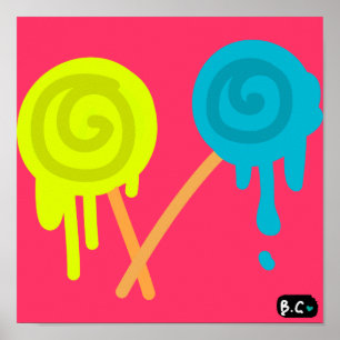 Tropfen Lolly Poster