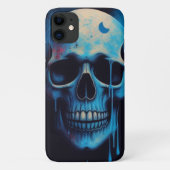 Tropfen Lunar Skull - Artistic Case-Mate iPhone Hülle (Rückseite)