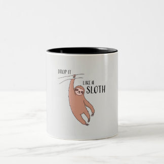 Tropfen mag es eine Sloth-Tasse Zweifarbige Tasse