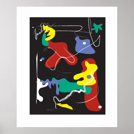 Tropfen-Malerei Poster (Vorne)