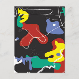 Tropfen-Malerei Postkarte