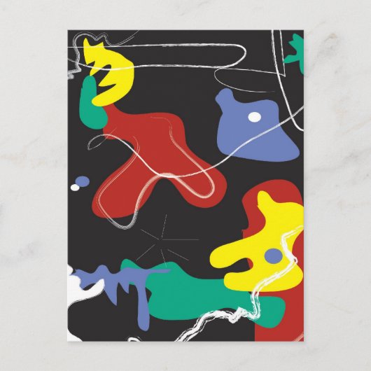 Tropfen-Malerei Postkarte (Vorderseite)