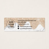 Tropfen marmorieren goldfarbene Glitzer Ohrringe a (Rückseite)