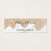 Tropfen marmorieren goldfarbene Glitzer Ohrringe a (Vorderseite)