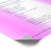 Tropfen mit lila Glitzer Dessert Sweet Menu Preisl Poster (Ecke)