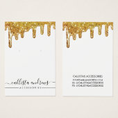 Tropfen mit weißem Gold-Chunky-Glitzer erhalten An (Vorne & Hinten)