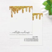 Tropfen mit weißem Gold-Chunky-Glitzer erhalten An (Schreibtisch)