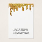 Tropfen mit weißem Gold-Chunky-Glitzer erhalten An (Rückseite)