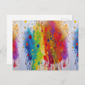 Tropfen-Muster-Postkarte Postkarte (Vorne/Hinten)