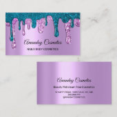 Tropfen Nägel Wax Makeup Körperkosmetik Aquamarin  Visitenkarte (Vorne/Hinten)