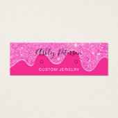 Tropfen Neon rosa Glitzer Ohrringe anzeigen (Vorderseite)