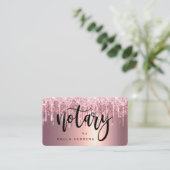 Tropfen notariell für Gold-Rose-Gold Visitenkarte (Stehend Vorderseite)