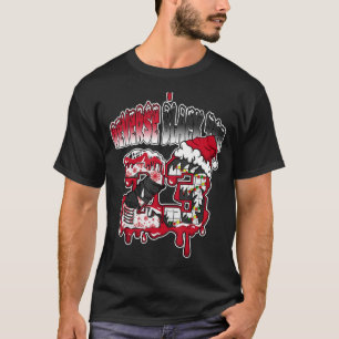Tropfen Nummer 23 Weihnachten Umkehrschwarzer Zehn T-Shirt