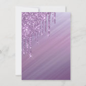 Tropfen Ombre Sweet 16 | Lila Gradient Slide Einladung (Rückseite)