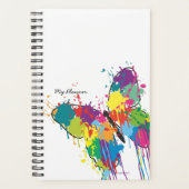 Tropfen Paint Abstrakt Butterfly Planner Planer (Vorderseite)