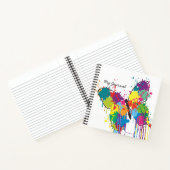 Tropfen-Paint Abstrakt Butterfly Spiral Notebook Notizblock (Innenseite)