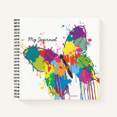 Tropfen-Paint Abstrakt Butterfly Spiral Notebook Notizblock (Vorderseite)