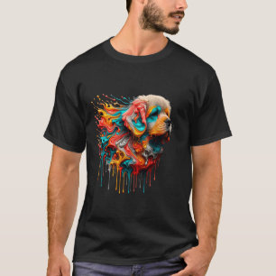 Tropfen Paint Art Bolognese Dog Bichon T-Shirt