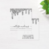 Tropfen-Ring-Display-Karte des weißen Silber-Chunk (Schreibtisch)