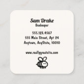 Tropfen roher Honig fette Typografie Quadratische Visitenkarte (Rückseite)