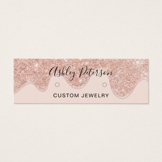 Tropfen Rose Gold Glitzer Ohrringe anzeigen (Vorderseite)