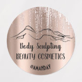 Tropfen Rose Körperkosmetik Balsam-Skulptur Etiketten (Design 2)