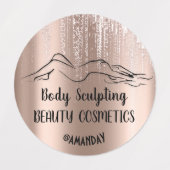 Tropfen Rose Körperkosmetik Balsam-Skulptur Etiketten (Design 1)