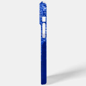 Tropfen Royal Blue Glitzer Glam Name Case-Mate iPhone Hülle (Rückseite / Links)