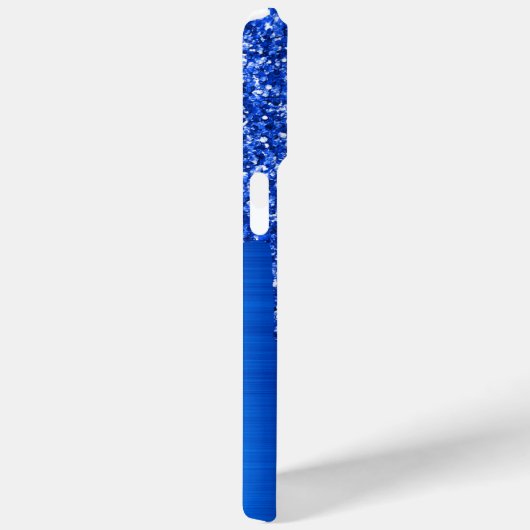 Tropfen Royal Blue Glitzer Glam Name Case-Mate iPhone Hülle (Rückseite / Rechts)