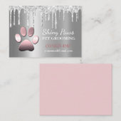 Tropfen Shimmer Dog Pager Pet Grooming Service Visitenkarte (Vorne/Hinten)