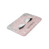 Tropfen Silver Glam Name Eyes Lashes Glitzer Blush Badematte (Schrägansicht)