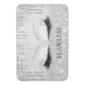 Tropfen Silver Glitzer Name Eyes Lashes FLAWLESS Badematte (Vorderseite Vertikal)