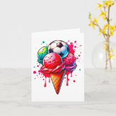 Tropfen Soccer Ice Creme Aquarell mit Sprinkl Karte (Gelbe Blume)