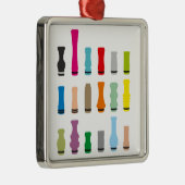 Tropfen-Spitze-Arten Silbernes Ornament (Rechts)