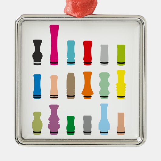 Tropfen-Spitze-Arten Silbernes Ornament (Vorne)