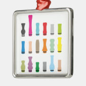 Tropfen-Spitze-Arten Silbernes Ornament (Links)