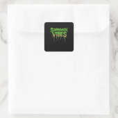 Tropfen Summerween Vibes Spooky Fun Classic Quadratischer Aufkleber (Tasche)