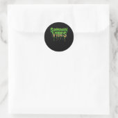 Tropfen Summerween Vibes Spooky Fun Classic Runder Aufkleber (Tasche)