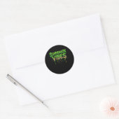 Tropfen Summerween Vibes Spooky Fun Classic Runder Aufkleber (Umschlag)