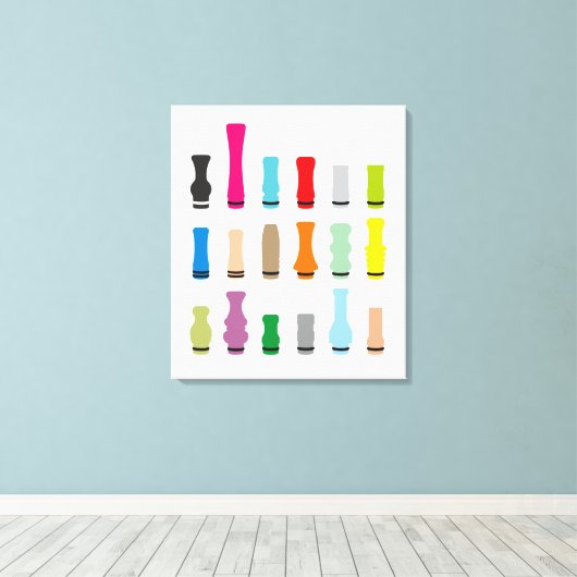 Tropfen Tippstile Leinwanddruck (Insitu (Holzboden))