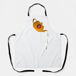 Tropfen Tropfen Doppeltes Teekessel Weißer Schwarz Schürze