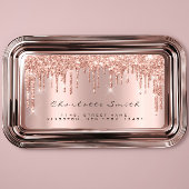 Tropfen UAWG Rosa Rose Rose Funkelnd Glitzer Makeu Adressaufkleber