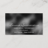 Tropfen von Black Foil-Glitzer - Metall-Anpassung Visitenkarte (Rückseite)