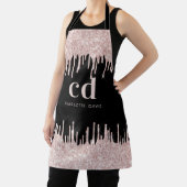 Tropfen von Black Glitzer Rose Schürze (InSitu)