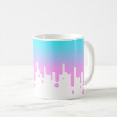 Tropfen von Blau und Rosa Kaffeetasse (VorderseiteRechts)